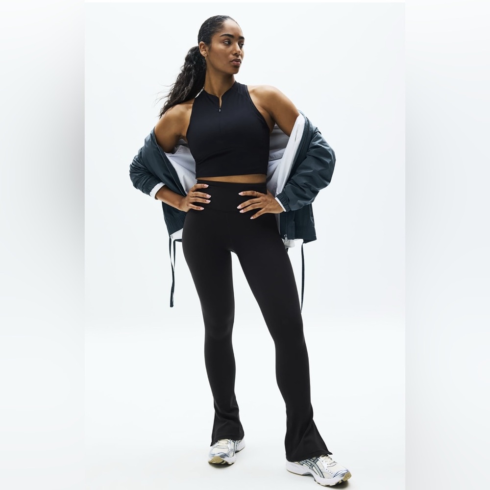 NWT ATHLETA Elation Ultra High Rise Split Slim Flare Pant Sz S